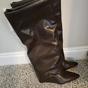 Madden Girl Evander Foldover Chocolate Boots